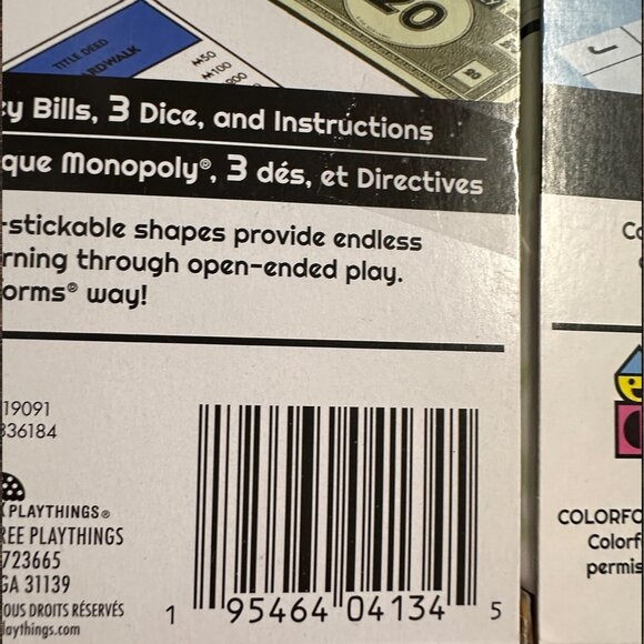 Colorforms Classic Board Games Set - Sorry! Monopoly & Battleship - Ages 6+ - St - Picture 6 of 11